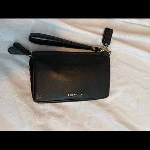 Coach wallet black leather